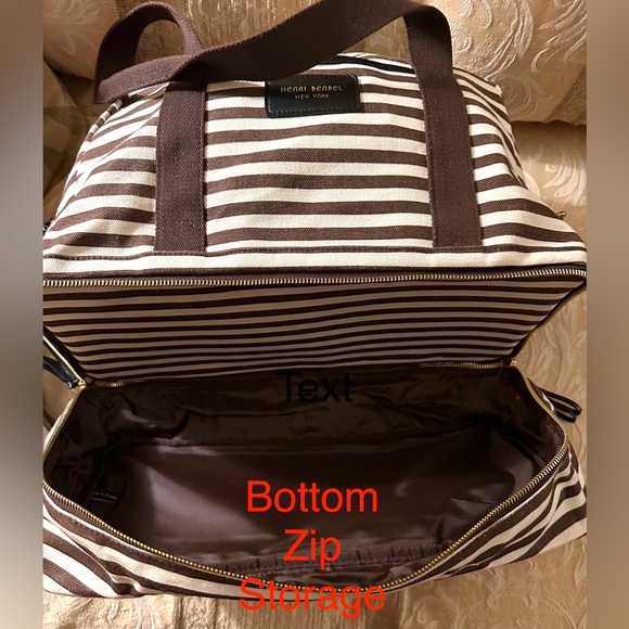 Henri Bendel Weekender Travel Duffel& Tote-Carryon Bag-Great Preowned Condition - Picture 6 of 14